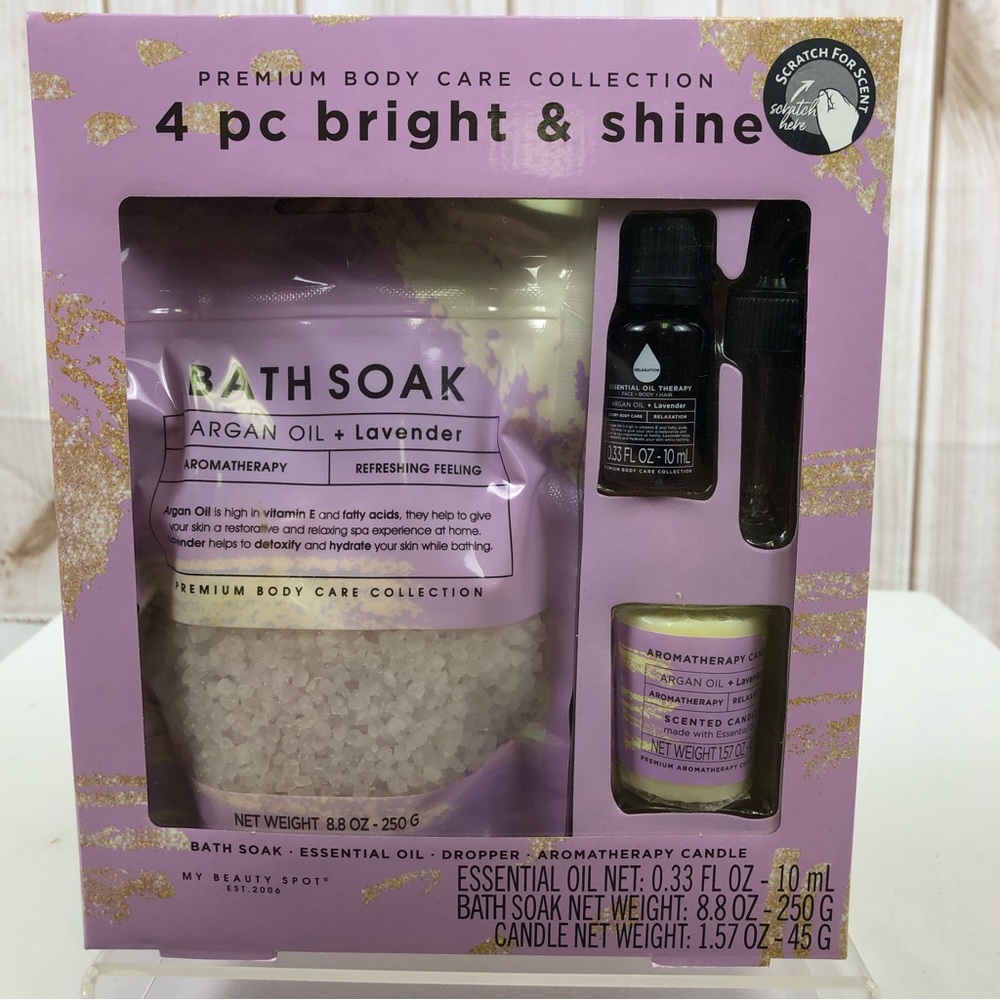 Set of 2 Bright & Shine Lavender Premium Body Care 4 Piece Collection - Picture 3 of 4